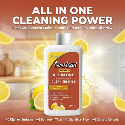 Overload All in One Cleaning Liquid – Multi Surface Cleaner for Kitchen, Bathroom, Tiles, Sink & Steel