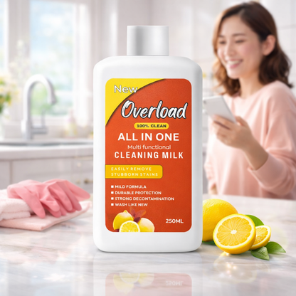 Overload All in One Cleaning Liquid – Multi Surface Cleaner for Kitchen, Bathroom, Tiles, Sink & Steel