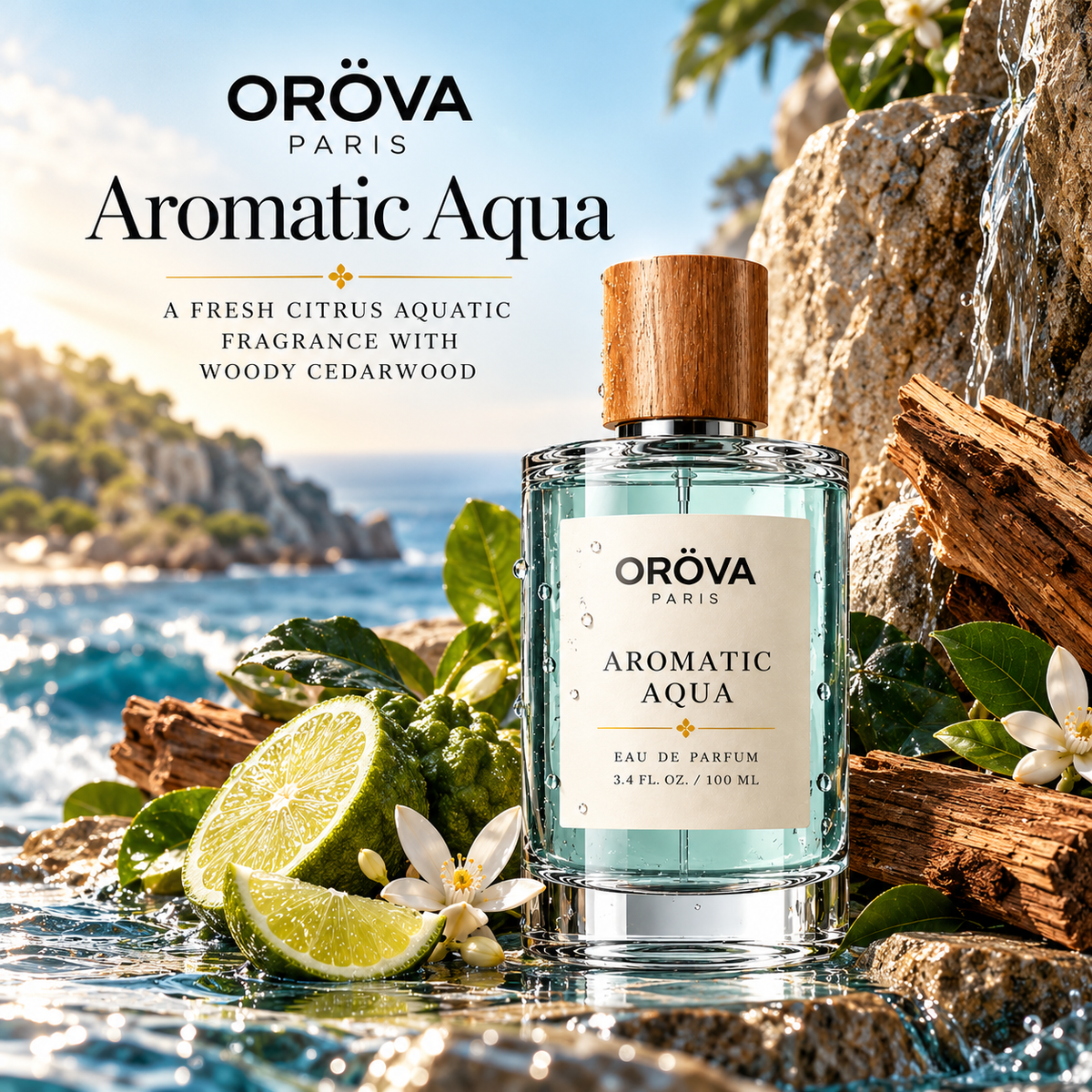 ORÖVA PARIS Aromatic Aqua Eau de Parfum 100ml | Men's Fragrance