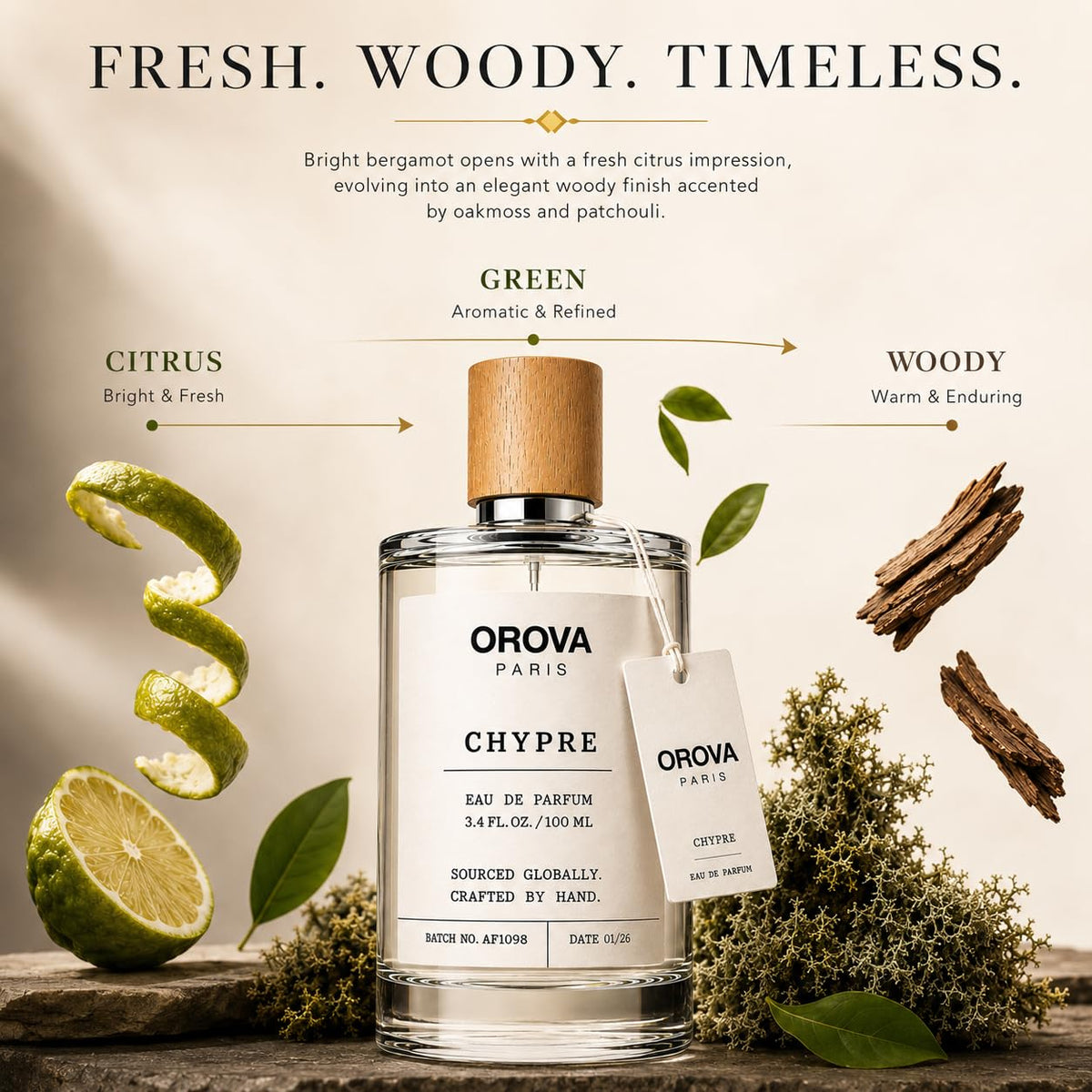 ORÖVA PARIS Chypre Eau de Parfum 100ml | Men's Luxury Fragrance