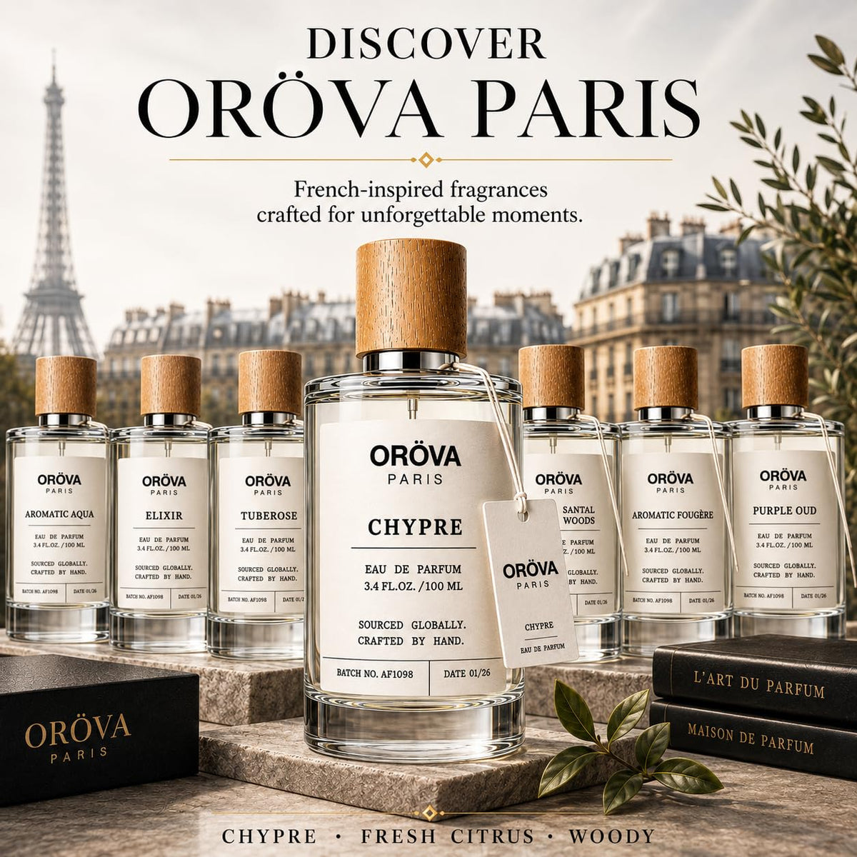 ORÖVA PARIS Chypre Eau de Parfum 100ml | Men's Luxury Fragrance