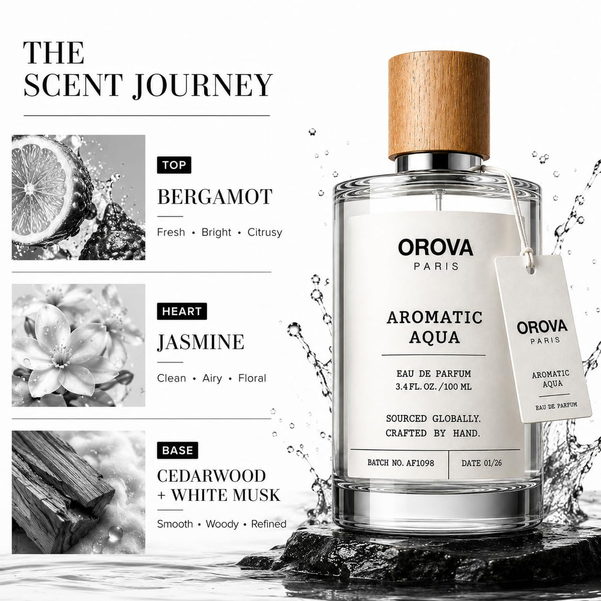 ORÖVA PARIS Aromatic Aqua Eau de Parfum 100ml | Men's Fragrance