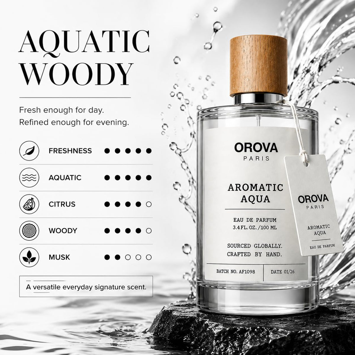 ORÖVA PARIS Aromatic Aqua Eau de Parfum 100ml | Men's Fragrance