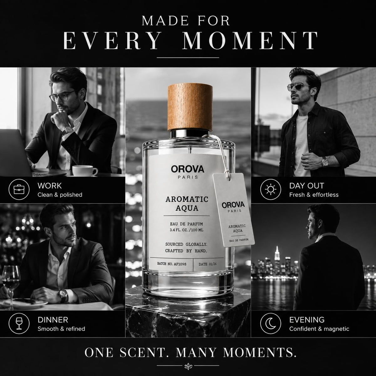 ORÖVA PARIS Aromatic Aqua Eau de Parfum 100ml | Men's Fragrance