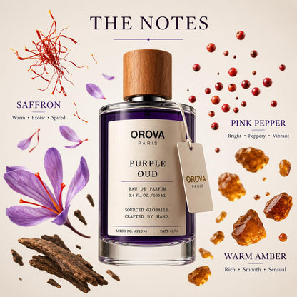 ORÖVA PARIS Purple Oud Eau de Parfum 100ml | Unisex Oud Perfume