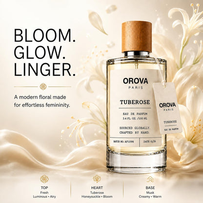 ORÖVA PARIS Tuberose Eau de Parfum 100ml | Luxury Women's Perfume