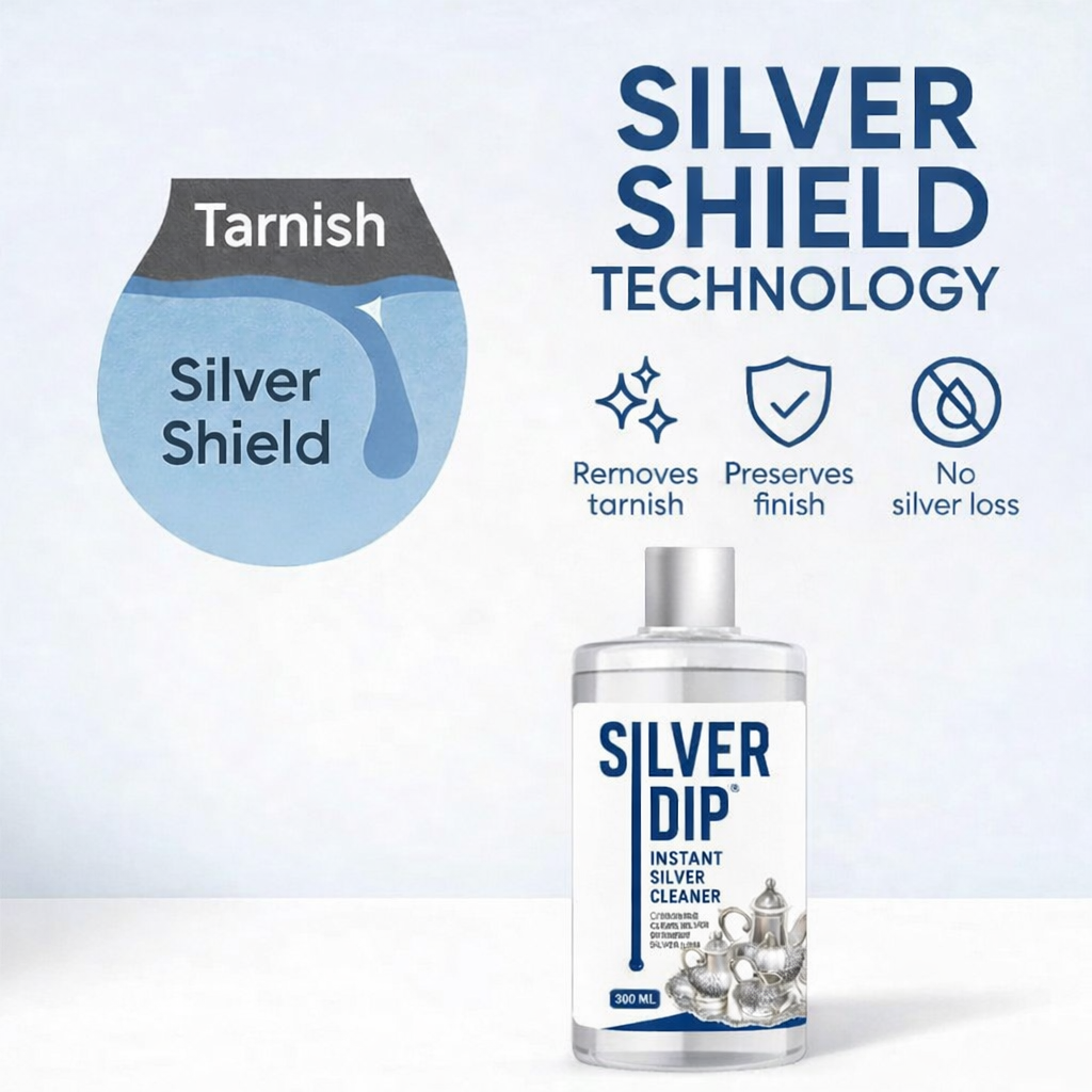 Instant Silver Dip Cleaner for Home & Kitchen | Safe Silver Cleaning Liquid with No Silver Loss