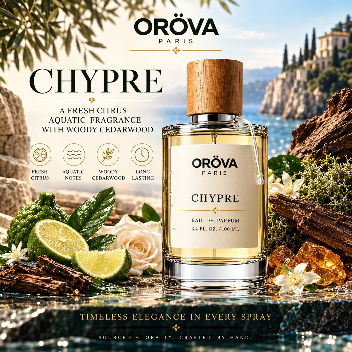 ORÖVA PARIS Chypre Eau de Parfum 100ml | Men's Luxury Fragrance