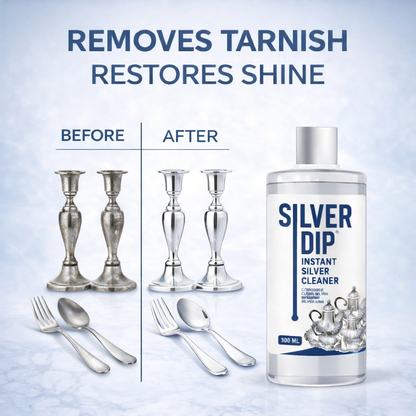 Instant Silver Dip Cleaner for Home & Kitchen | Safe Silver Cleaning Liquid with No Silver Loss