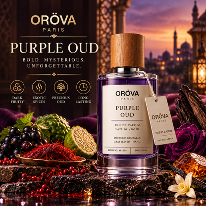 ORÖVA PARIS Purple Oud Eau de Parfum 100ml | Unisex Oud Perfume